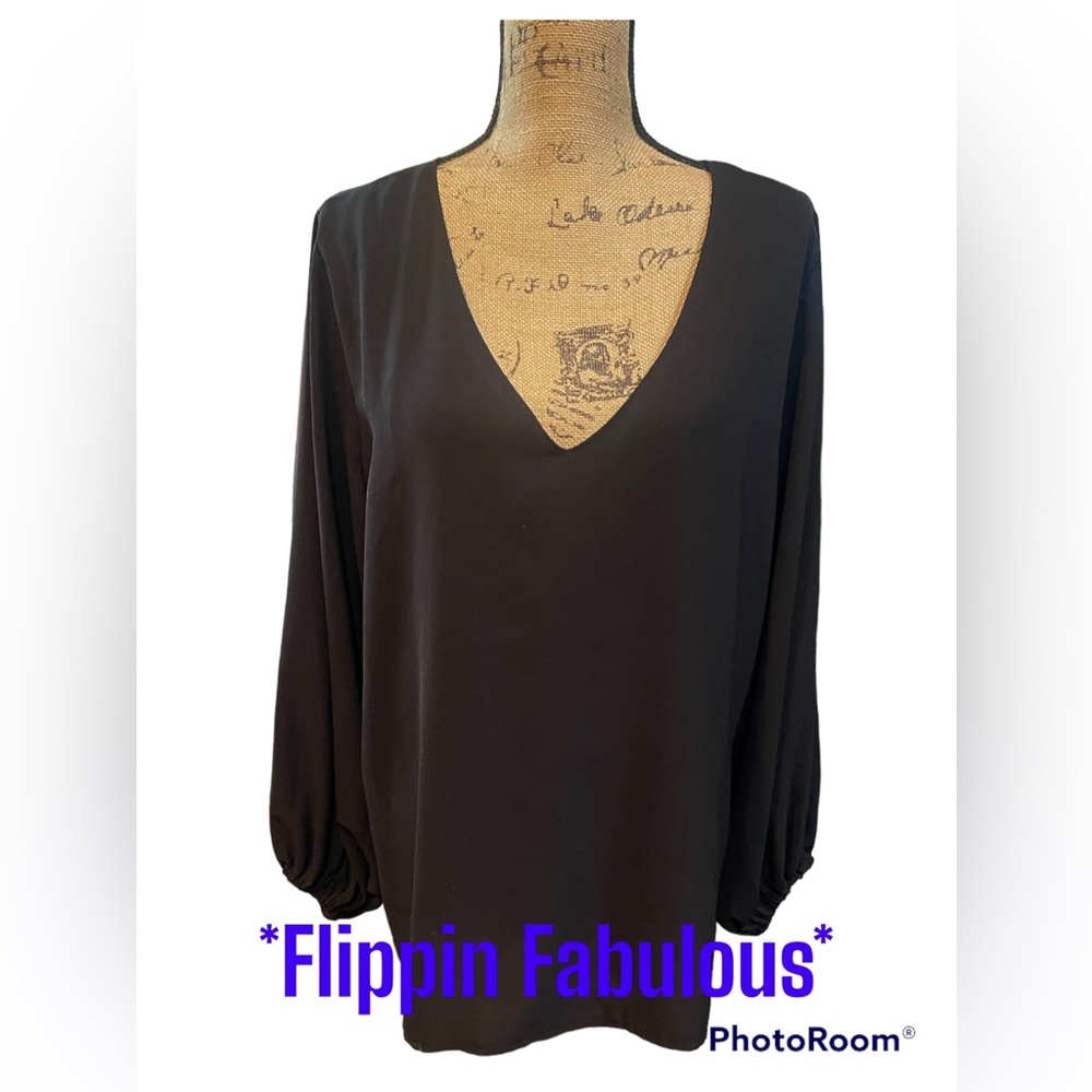 Qearal~ womens plus size black blouse blouse